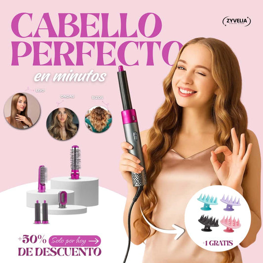 HairMagic 5 en 1™ – Tu Look Perfecto en Tiempo Récord + Cepillo Masajeador