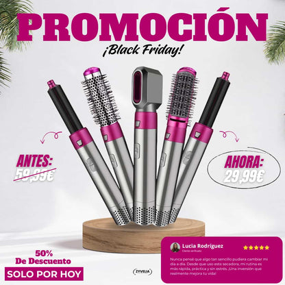 HairMagic 5 en 1™ – Tu Look Perfecto en Tiempo Récord + Cepillo Masajeador