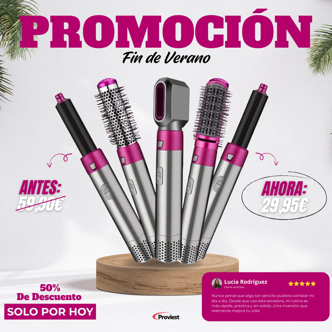 HairMagic 5 en 1™ – Tu Look Perfecto en Tiempo Récord